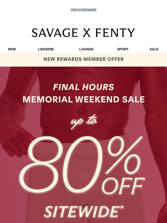 ENDS TONIGHT: Up to 80% Off Sitewide