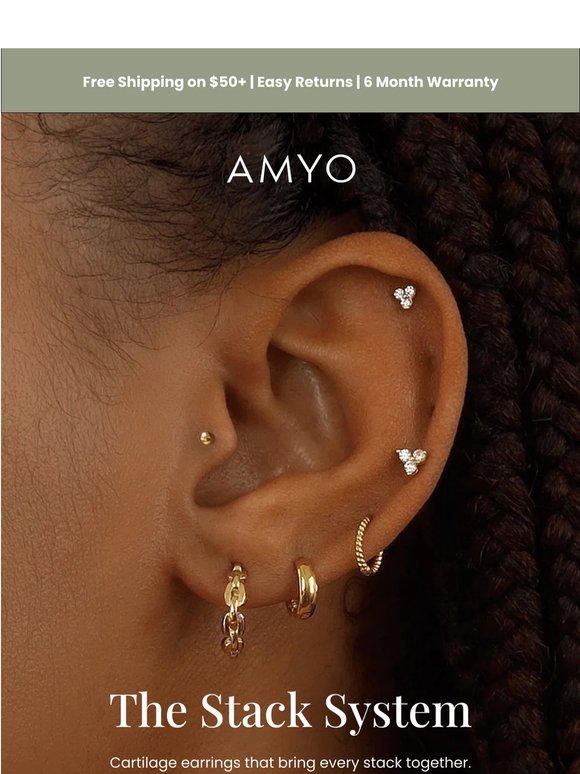 The Cartilage Earrings Stack System