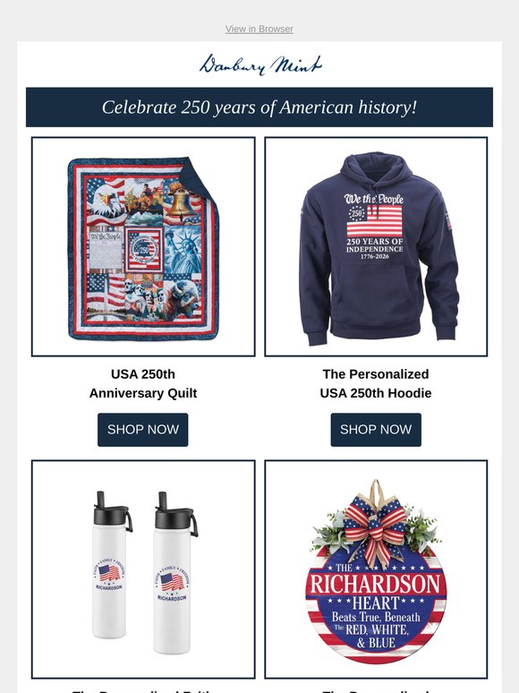 Celebrate 250 Years of the U.S.A!