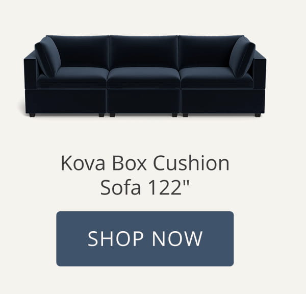 Kova Box Cushion Sofa 122" Shop Now