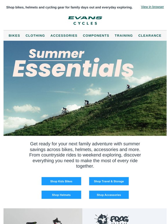 Make every summer ride an adventure with Evans Cycles