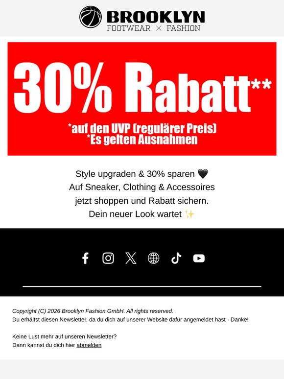 Fresh Fits zum Bestpreis 🚀 Style upgraden & 30% sparen 🖤