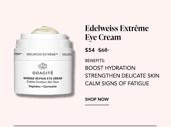 Product: Odacité Edelweiss Extrême Intense Repair Eye Cream, open jar