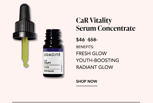 Product: Odacité CaR Vitality Wild Carrot Serum Concentrate, small bottle with dropper