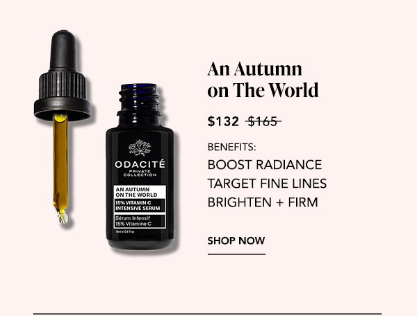 Product: Odacité An Autumn on The World 15% Vitamin C Intensive Serum, bottle with dropper