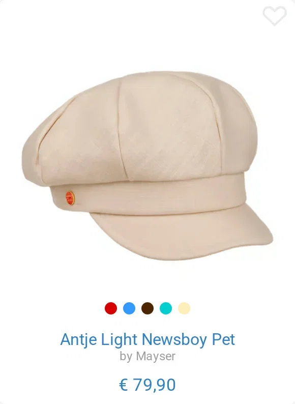 Antje Light Newsboy Pet by Mayser