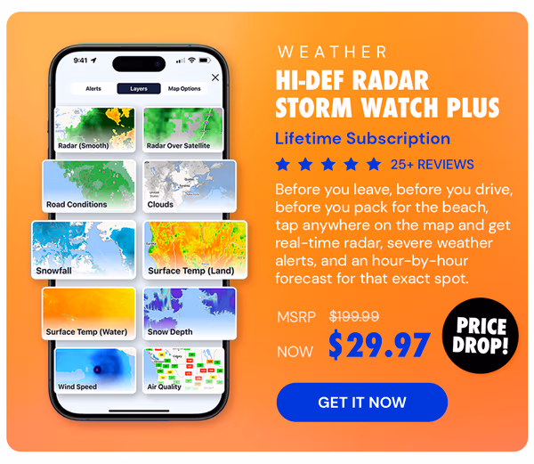 Weather Hi-Def Radar Storm Watch Plus: Lifetime Subscription