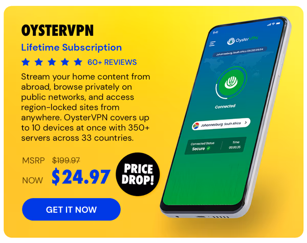 OysterVPN: VPN Lifetime Subscription