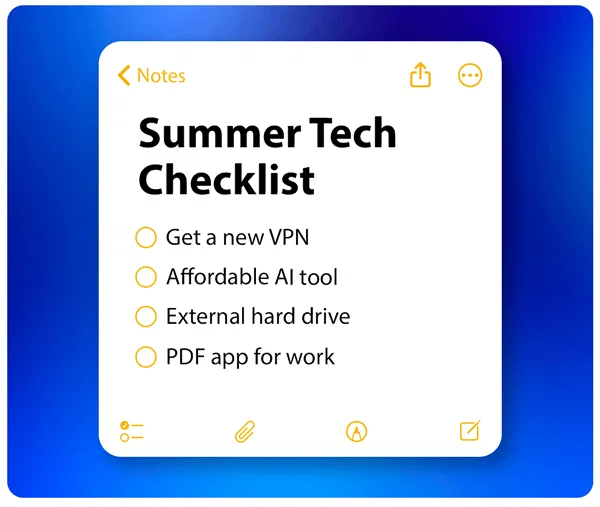 Summer Tech Checklist
