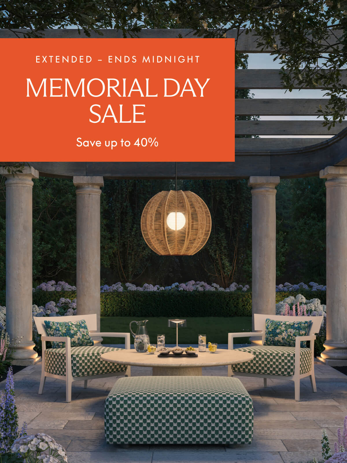 Extended Ends Midnight Memorial Day Sale - Save up to 40%