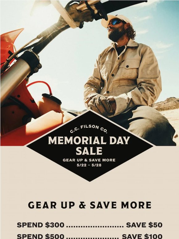 Memorial Day Sale: Iconic Outerwear & More
