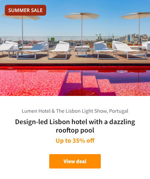 Design-led Lisbon hotel with a dazzling rooftop pool