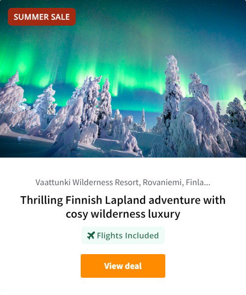 Thrilling Finnish Lapland adventure with cosy wilderness luxury