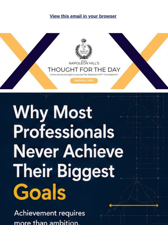 Napoleon Hill's Thought for the Day