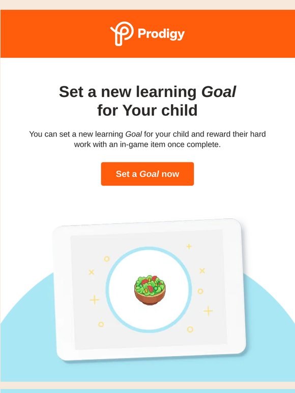 Set your child's first learning goal.