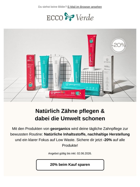 🪥🌿 Umweltfreundlich Zähneputzen mit Georganics
