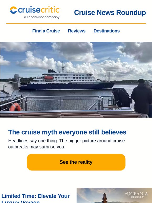 The cruise myth everyone still believes; The cruise more Aussies are considering & more