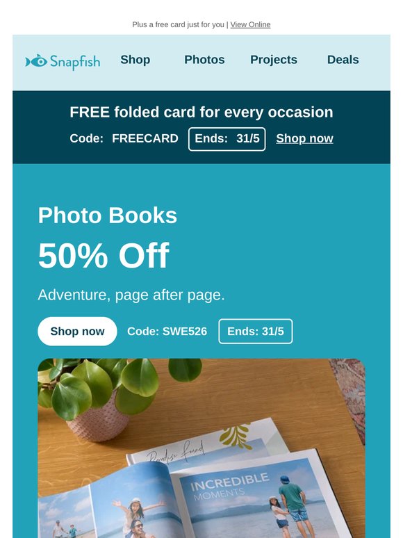 ✈️ 50% off your holiday pics