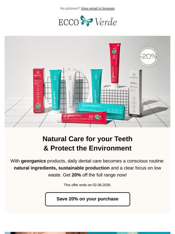 🪥🌿 Environmentally Friendly Dental Care with georganics