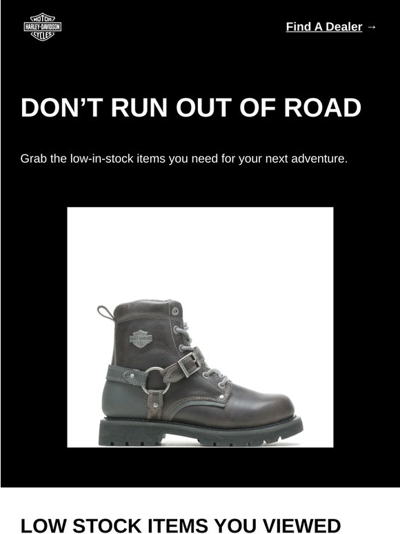 Low stock notice