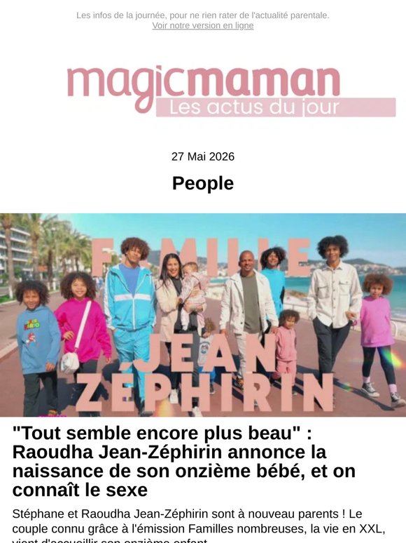 "Tout semble encore plus beau" : Raoudha Jean-Zéphirin annonce la naissance de son onzième bébé, et on connaît le sexe