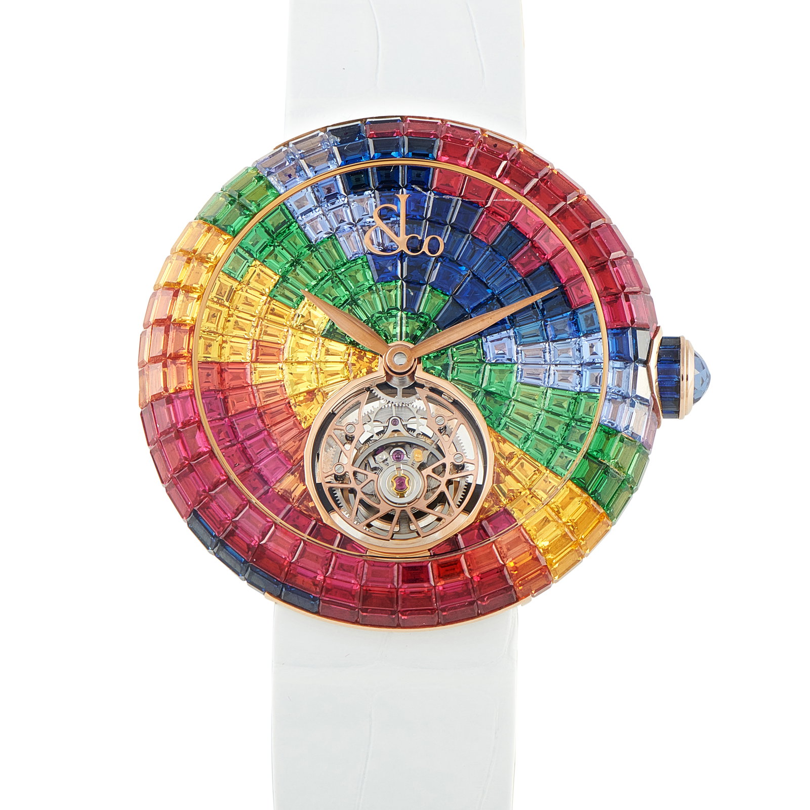 Jacob & Co. Brilliant Flying Tourbillon Peru Mountains IV Rose Gold Piece Unique Watch BT546.40.AA.UA.A