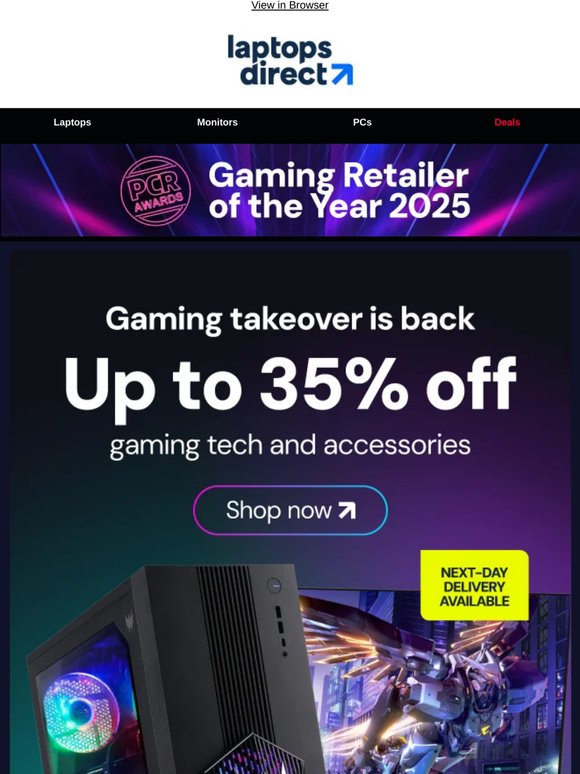 Gear for every gamer, up to 35% off