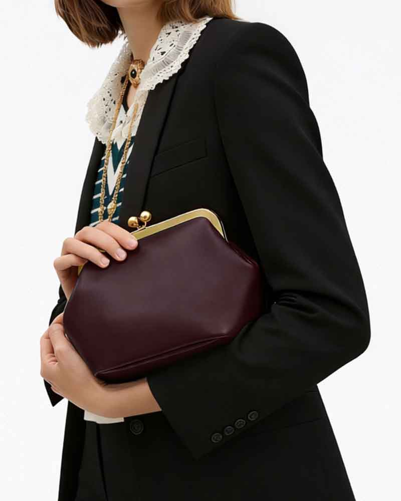 Vintage Evening Kiss Lock Small Shoulder Bag