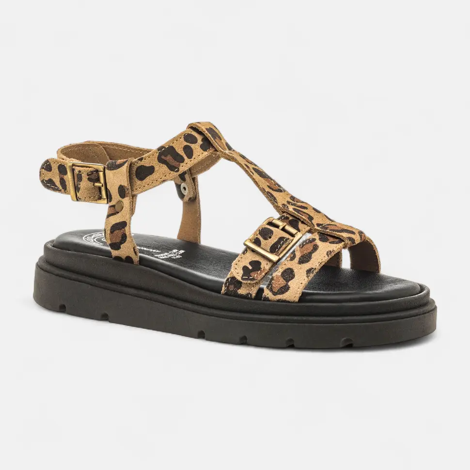 Sandales Femme en cuir beige