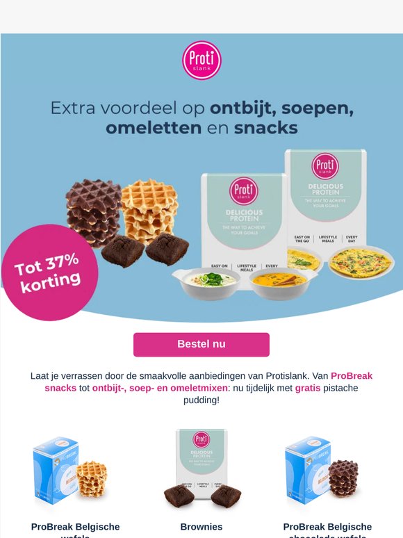 Extra voordeel op ontbijt, soepen, omeletten en snacks!