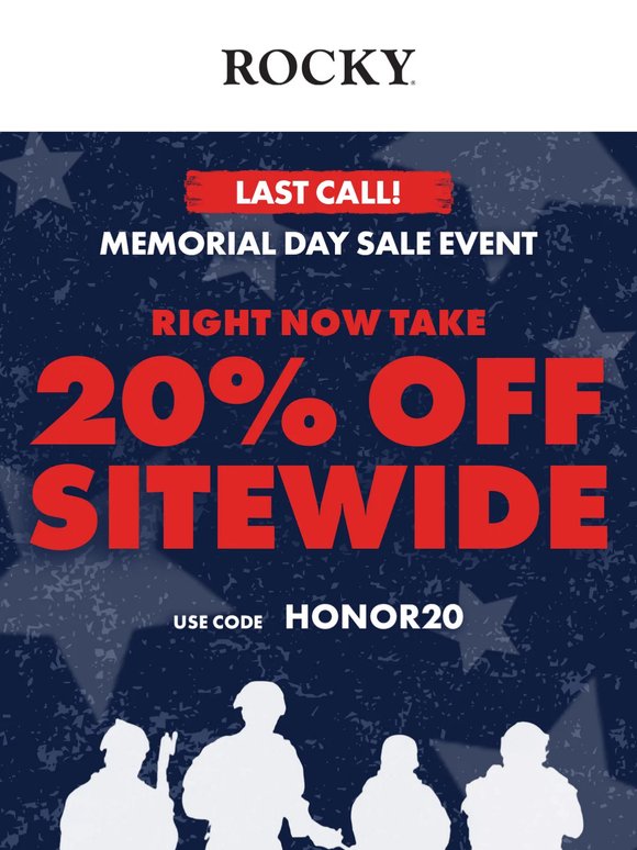 Last Chance to Shop The Memorial Day Sale Event!