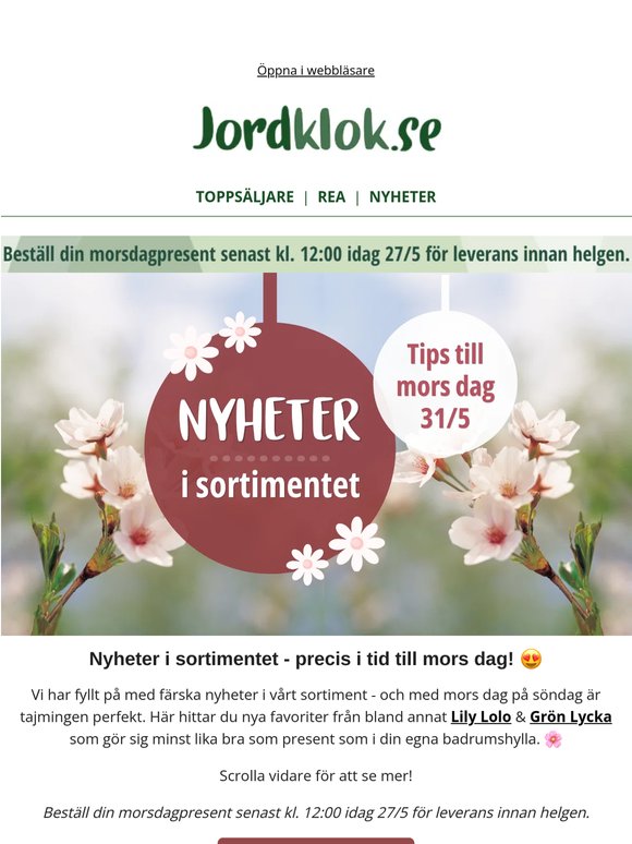 Sista timmarna för leverans innan mors dag 🌷