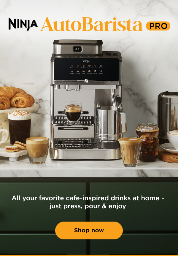 Shop Ninja AutoBarista Pro-- All your favorite cafe-inspired drinks at home- just press, pour & enjoy