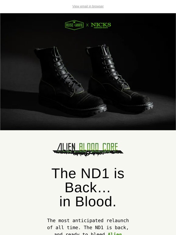 The ND1 is back... in Alien Blood Core | DROPPING TOMORROW  👽🟩