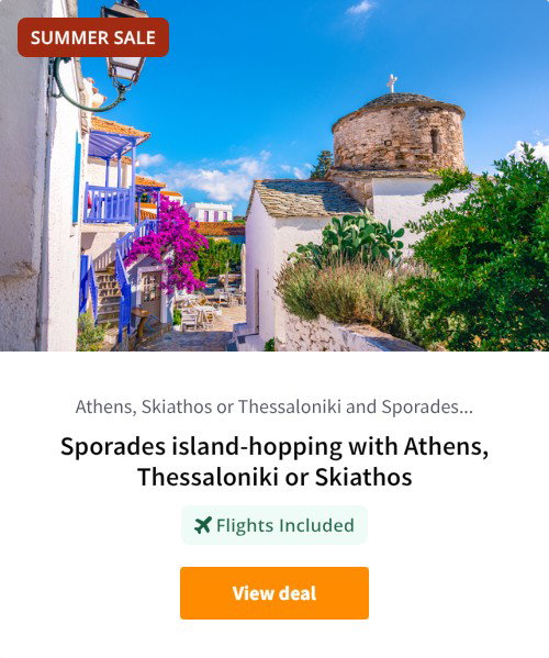 Sporades island-hopping with Athens, Thessaloniki or Skiathos