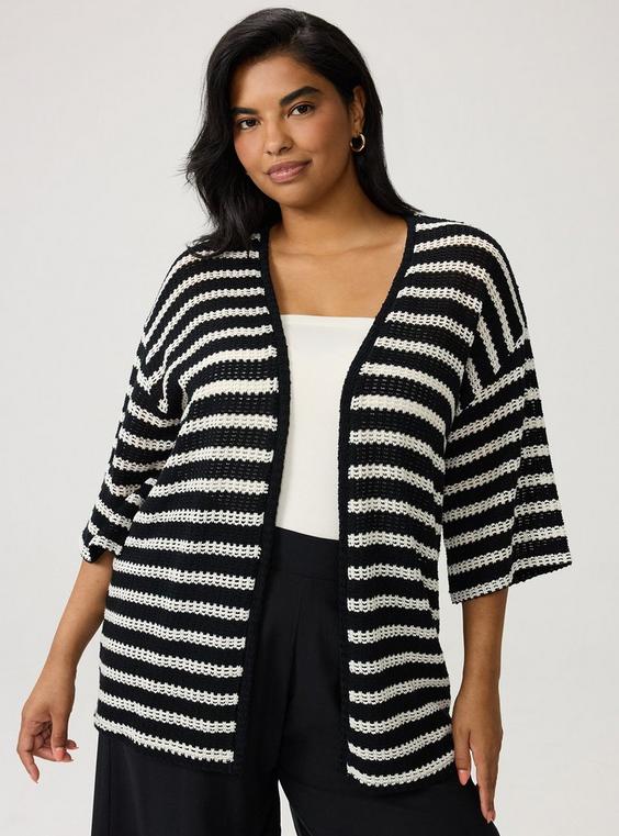 Hacci Open Front Cardigan