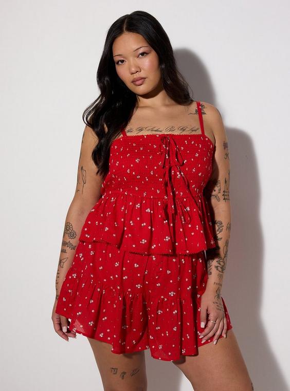 LoveSick Smocked Peplum Top