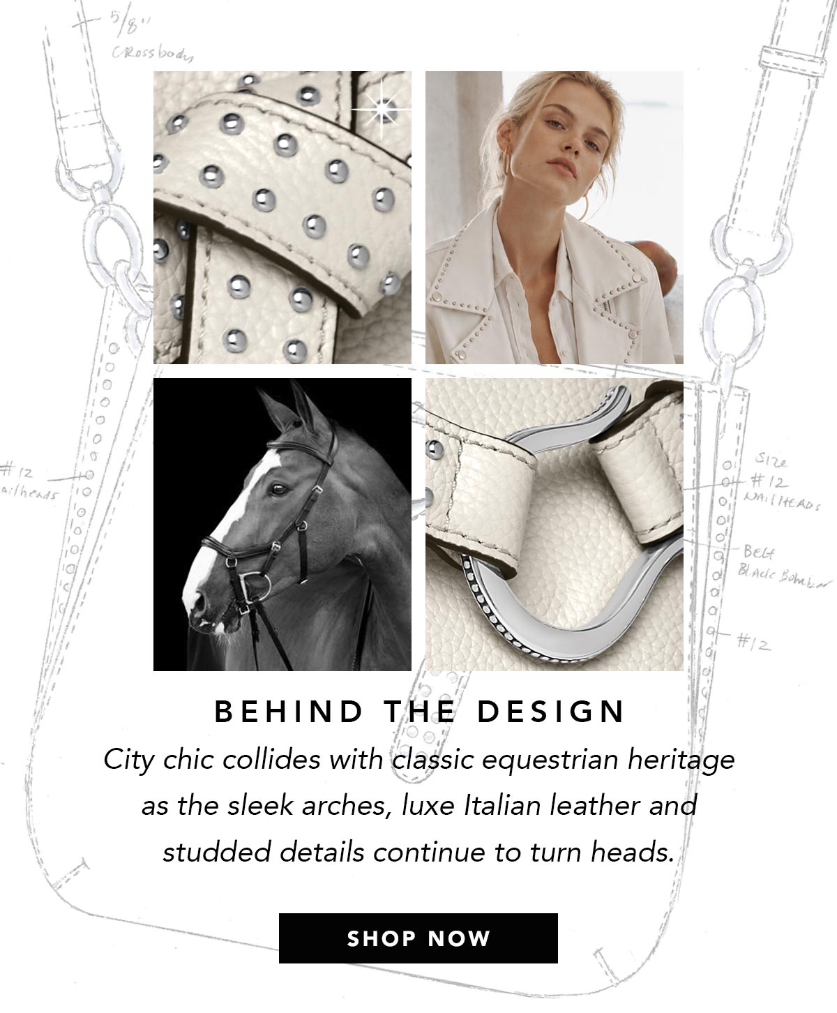 Behind The Design - City chic collides with classic equestrian heritage as the sleek arches, luxe Italian leather and studded details continue to turn heads. - Shop Now
