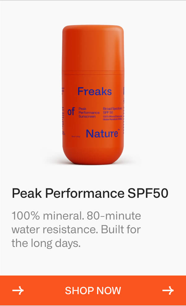 Peak Performance SPF50. Shop Now.
