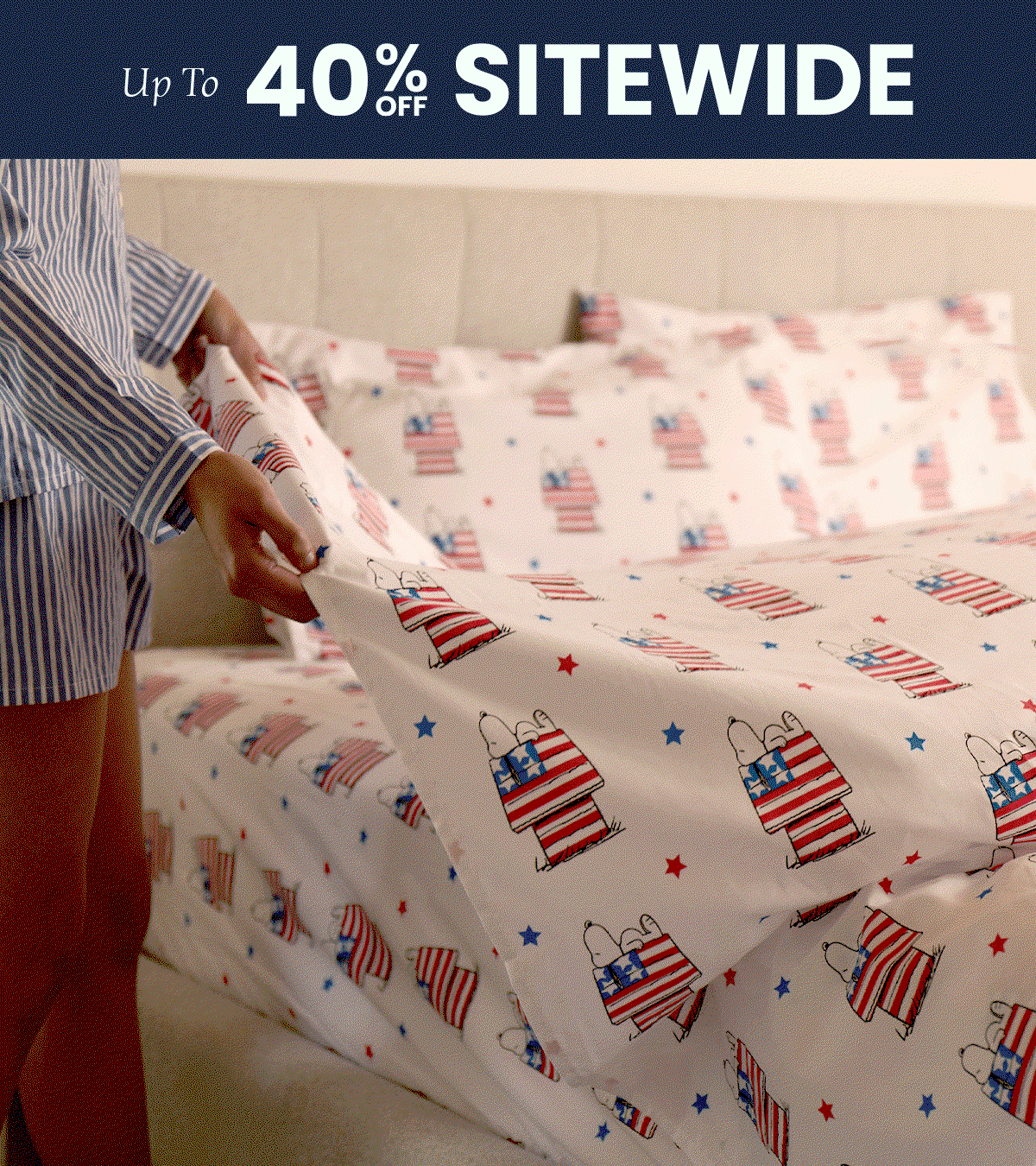 Up to 40% off sitewide.