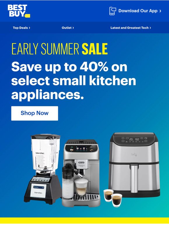 Ending soon! Save up to 40% on select small kitchen appliances.