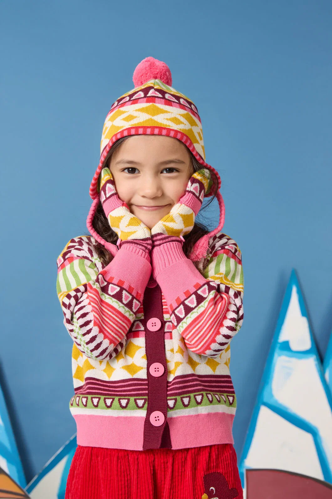 Image of Abstract Kids Ear Flap Beanie