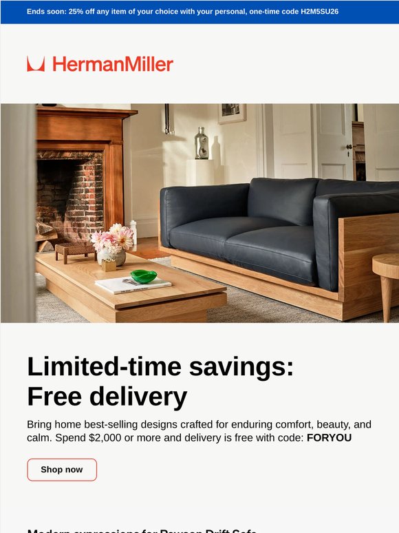 Save sitewide with free delivery