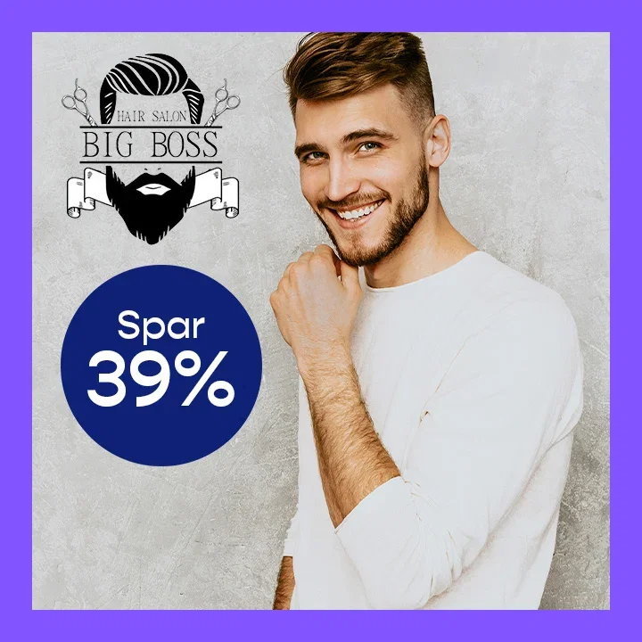 Hårklipp + skjeggtrim hos Big Boss Barber på Torshov