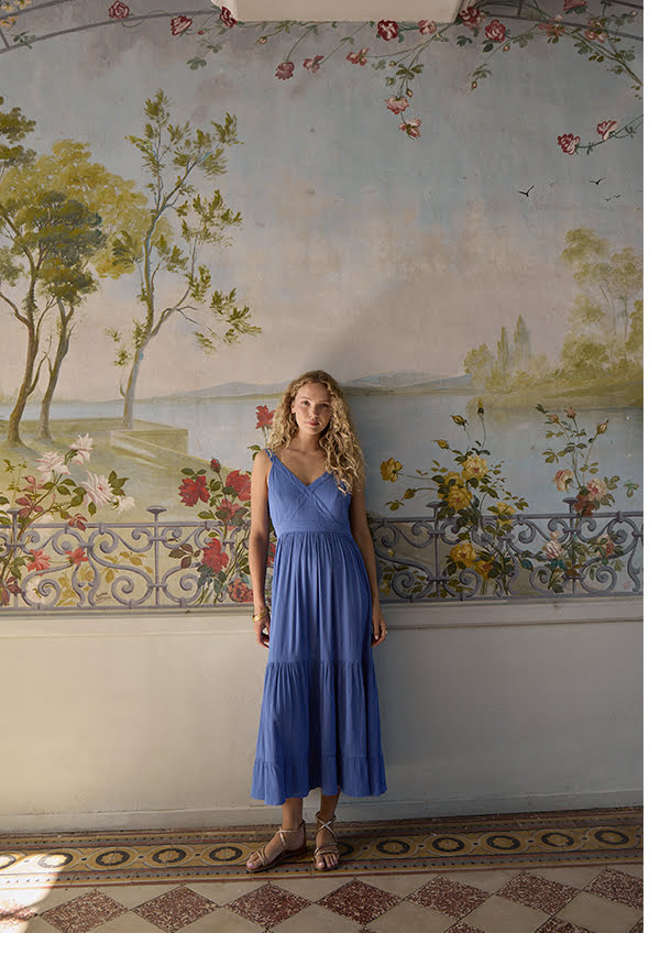 Long dress with ruffles