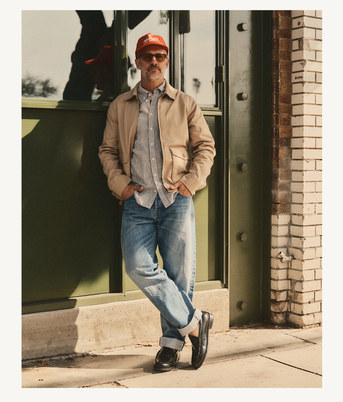 The Airman Jacket in Organic Khaki Foundation Twill