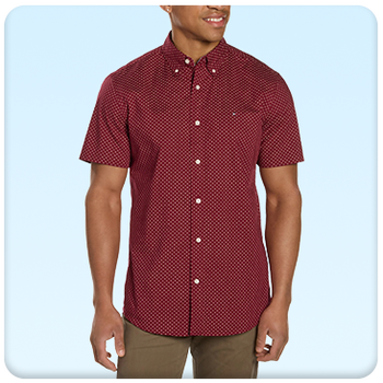 Tommy Hilfiger Men's Short Sleeve Woven Shirt