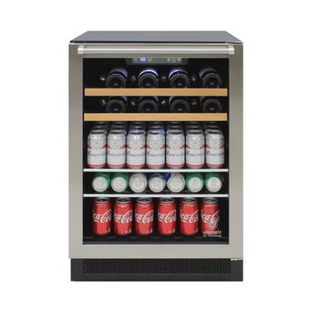 Vinotemp Single-Zone 24-inch Wine and Beverage Cooler, 16 Bottle and 106 Can Capacity