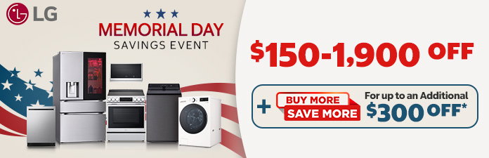 LG Appliances $150-$1900 OFF