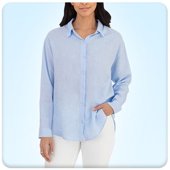 BlankNYC Women's Linen Blend Button Up Shirt